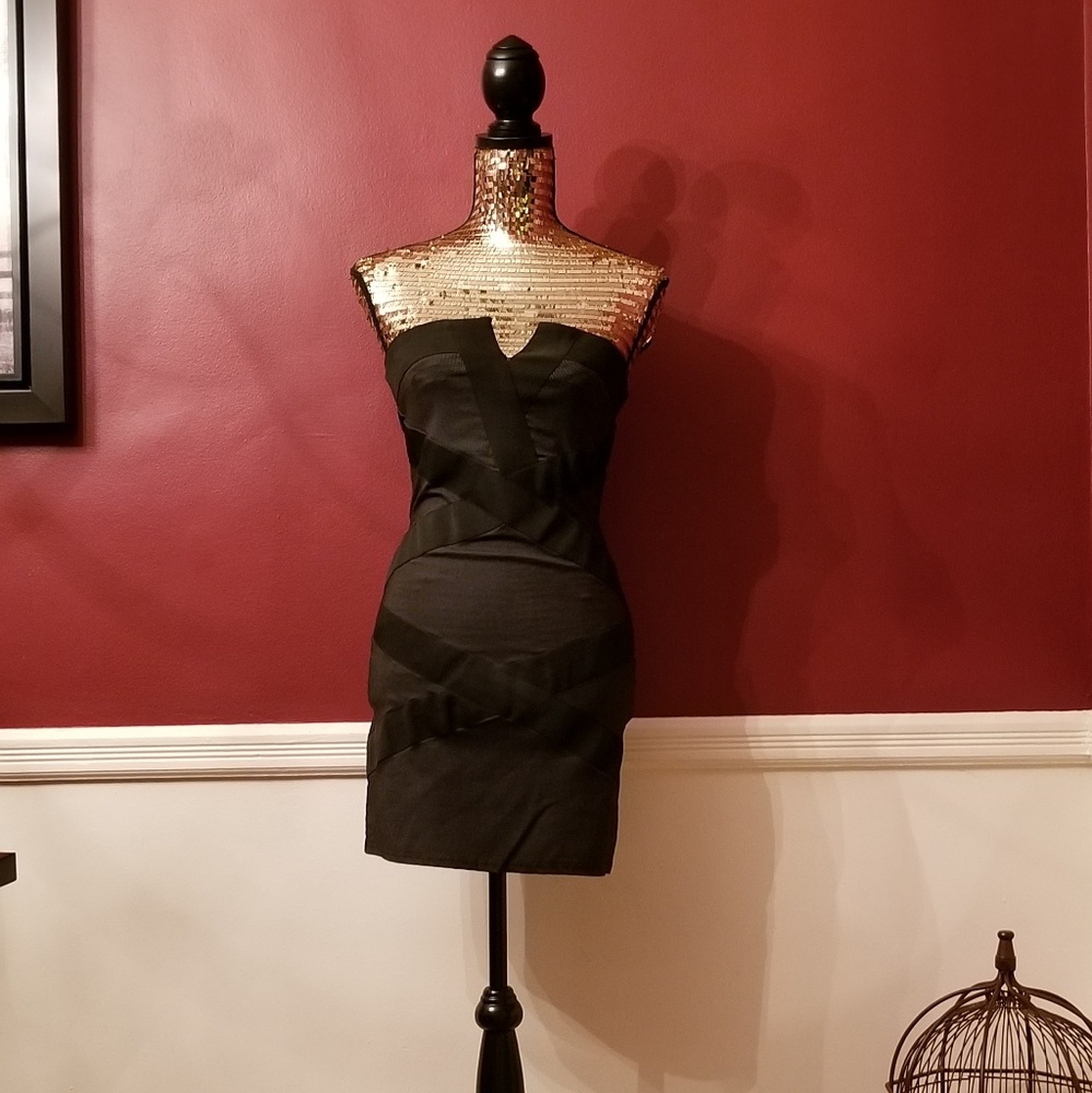 Caribbean Queen Strapless Bondage Mini Dress